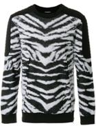 Balmain Zebra Print Sweatshirt - Black