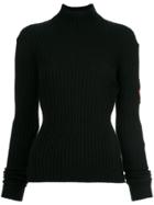 Chanel Vintage Patch Sleeve Knit Top - Black