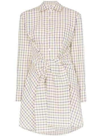 Wright Le Chapelain Relaxed Fit Tie-waist Checked Shirt - Multicolour