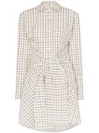 Wright Le Chapelain Relaxed Fit Tie-waist Checked Shirt - Multicolour