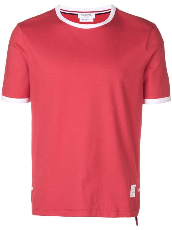 Thom Browne Medium-weight Jersey Ringer Tee - Red