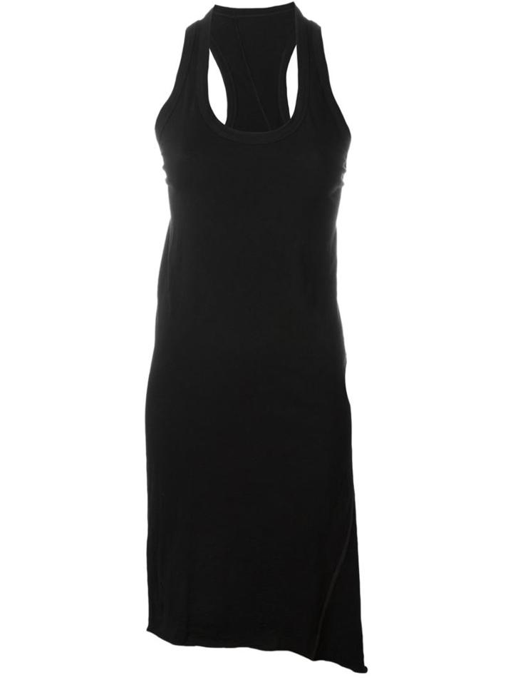 Isaac Sellam Experience Back Leather Detail Sleeveless Dress, Women's, Size: 38, Black, Cotton/calf Leather