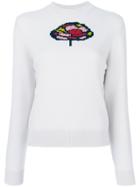 Barrie Floral Intarsia Jumper - White