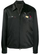 Alexander Mcqueen Embroidered Shirt Jacket - Black