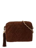 Chanel Pre-owned 1995's Quilted Fringe Cc Single Chain Shoulder Bag -