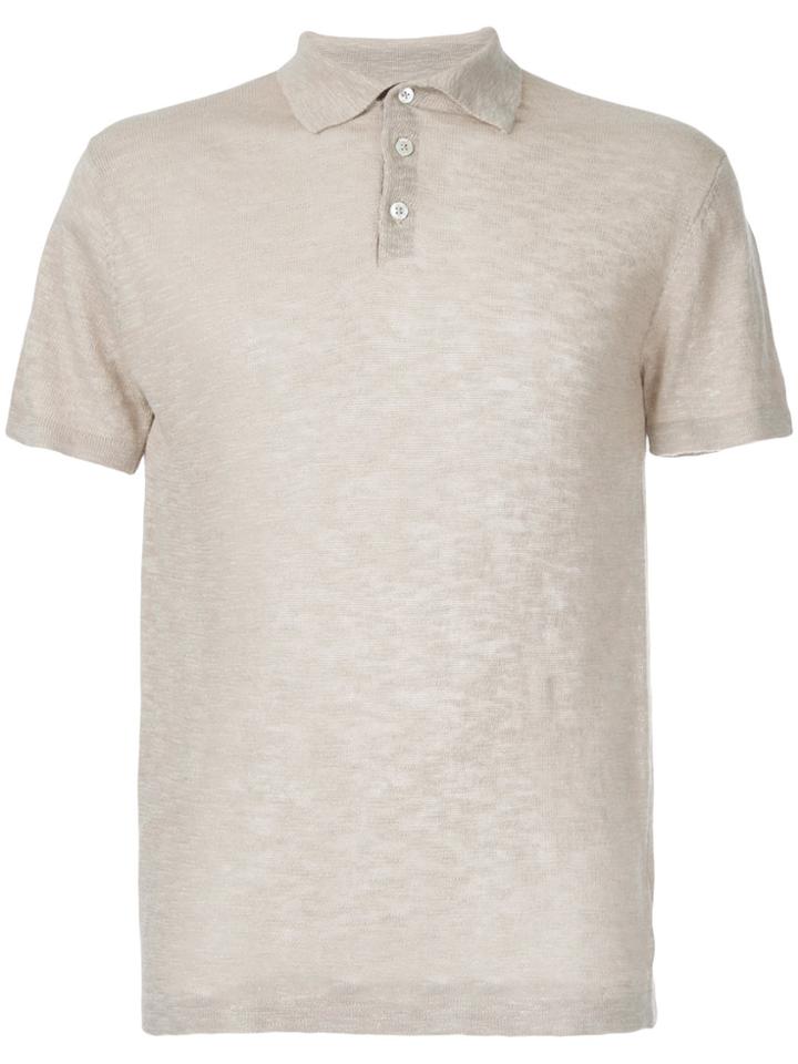 Venroy Knitted Polo Shirt - Brown