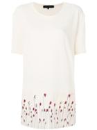 Miaoran Floral Print T-shirt - Nude & Neutrals