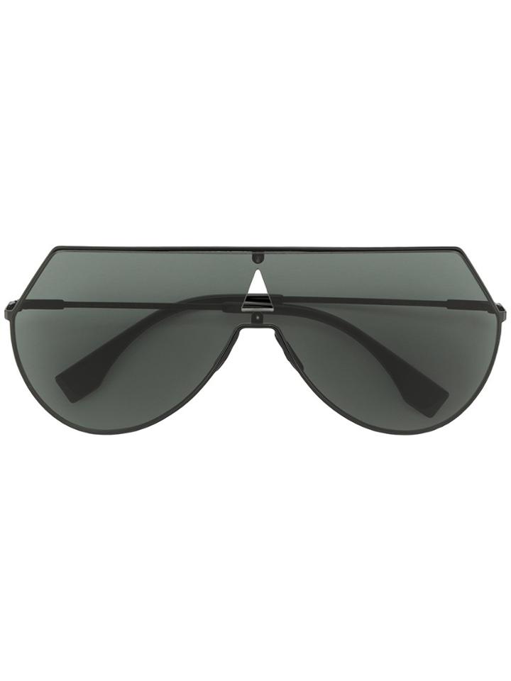 Fendi Eyewear Flat Aviator Sunglasses - Black