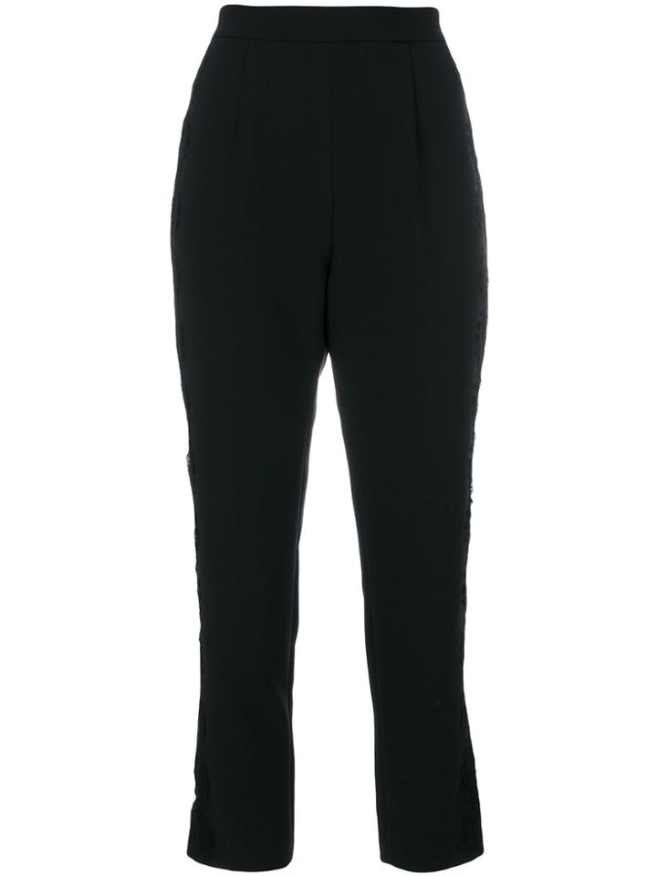 Pierre Balmain Cropped Lace Trousers - Black