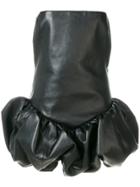 Saint Laurent Strapless Body-con Leather Dress - Black