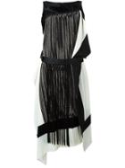 Antonio Marras Fringed Belted Dress, Women's, Size: 44, Black, Polyester/viscose/silk