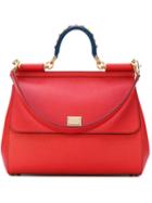 Dolce & Gabbana - Medium 'sicily' Tote - Women - Calf Leather/lamb Skin - One Size, Red, Calf Leather/lamb Skin