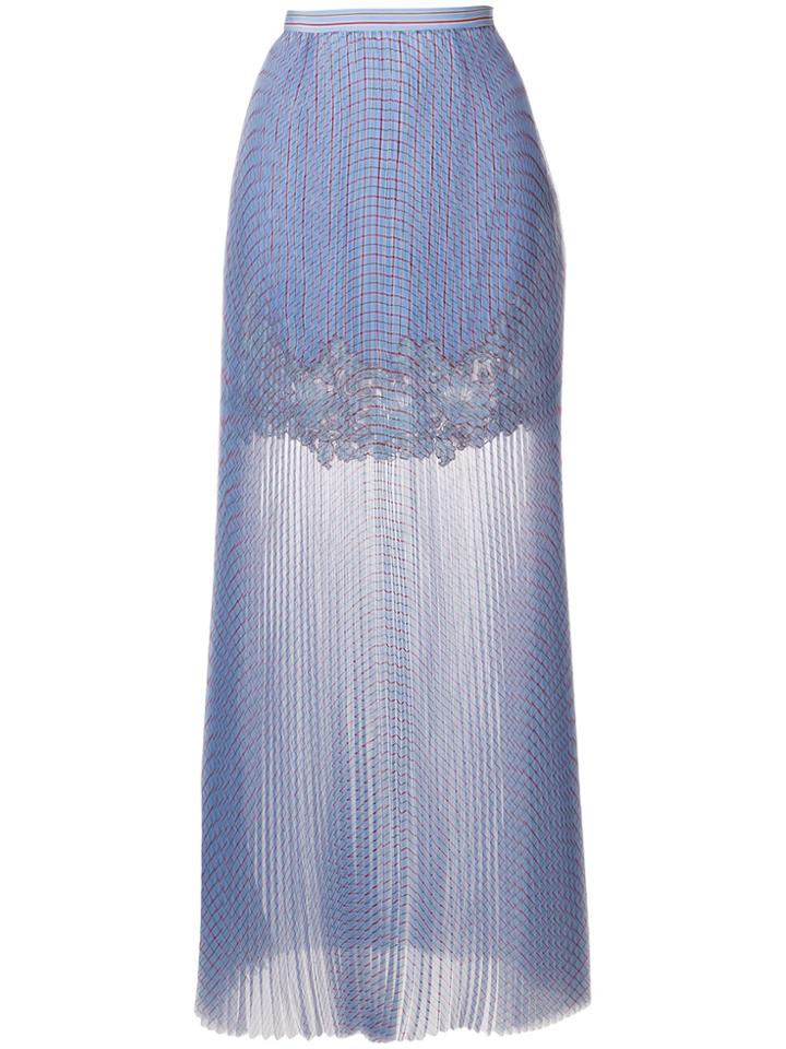 Ermanno Scervino Lace Panel Maxi Skirt - Blue