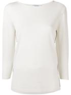 Max Mara Crew Neck Jumper, Women's, Size: Large, White, Polyester/viscose