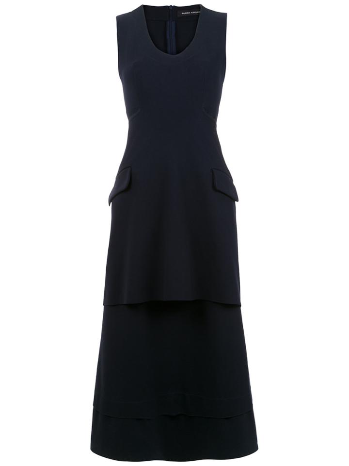 Gloria Coelho Drawstring Midi Dress - Blue