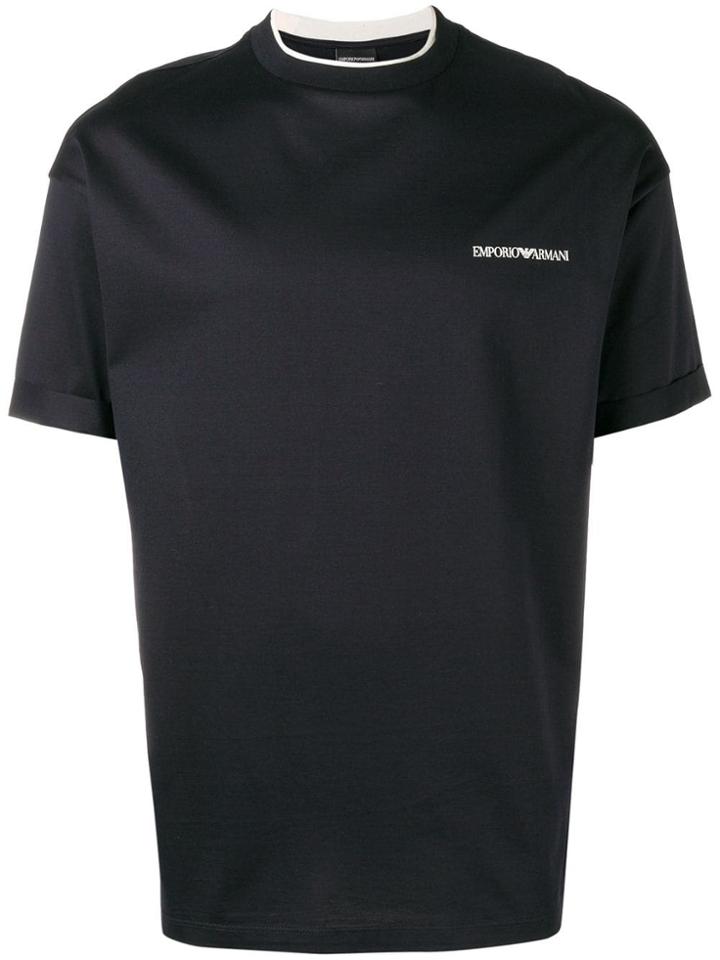Emporio Armani Logo Short-sleeve T-shirt - Blue
