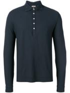 Massimo Alba Long Sleeved Polo Shirt - Blue