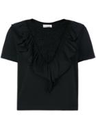 Sonia Rykiel Lace Insert T-shirt - Black
