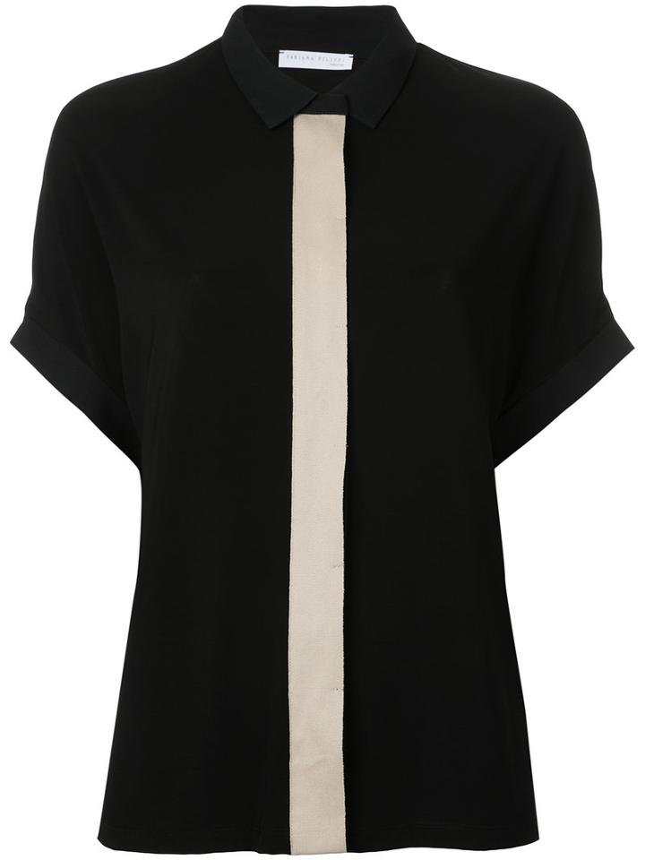 Fabiana Filippi - Shortsleeved Shirt - Women - Spandex/elastane/viscose - 42, Black, Spandex/elastane/viscose