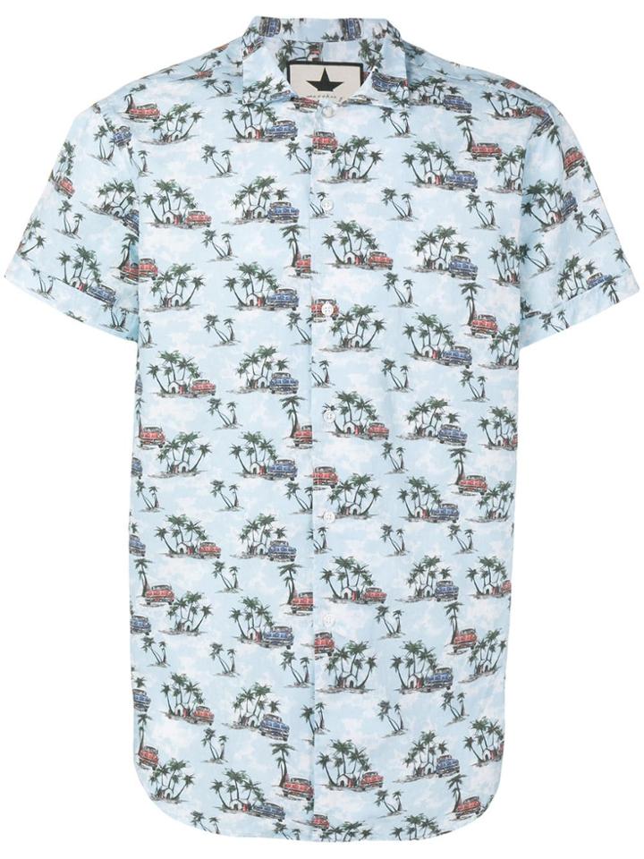 Macchia J Hawaiian Print Shirt - Blue