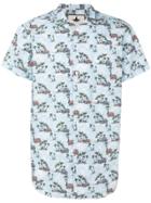Macchia J Hawaiian Print Shirt - Blue