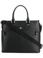 Vivienne Westwood Logo Plaque Tote Bag - Black