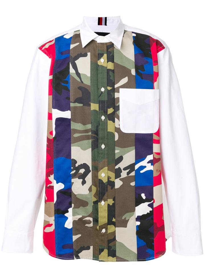 Tommy Hilfiger Contrast Camo Shirt - White