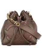 Chanel Pre-owned 1994-1996 Drawstring Chain Shoulder Bag - Brown