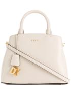 Dkny Medium Logo Tote Bag - White