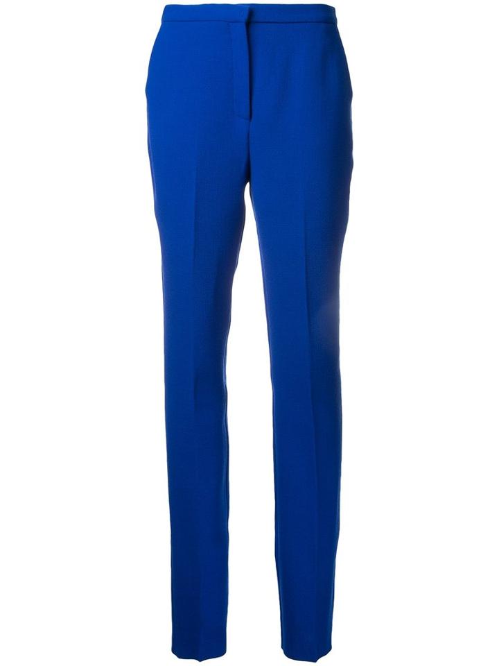 Mary Katrantzou Slim Fit Trousers, Women's, Size: 12, Blue, Wool