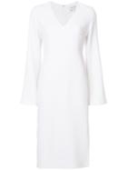 Cushnie Et Ochs - Long Sleeve Split Dress - Women - Spandex/elastane/viscose - 4, White, Spandex/elastane/viscose