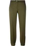 Alexander Mcqueen Cropped Trousers, Women's, Size: 40, Green, Silk
