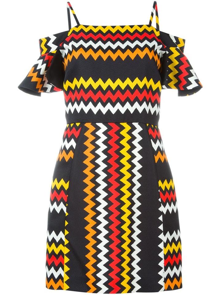 Msgm Zig Zag Print Dress