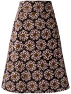 La Doublej A-line Floral Skirt - Brown
