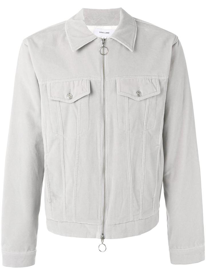 Soulland - Lakin Jacket - Men - Cotton/viscose - L, Grey, Cotton/viscose