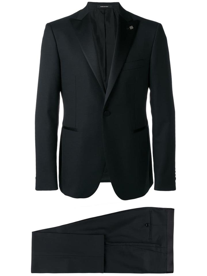 Tagliatore Textured Suit - Blue