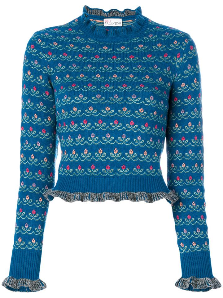 Red Valentino Floral Jumper - Blue
