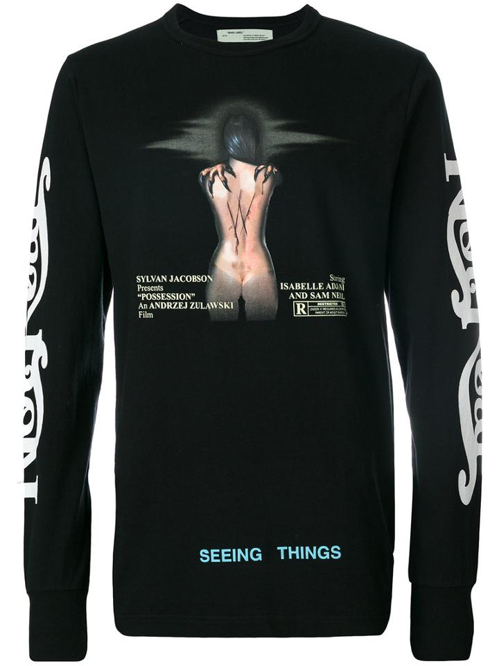 Off-white - Movie Long Sleeve T-shirt - Men - Cotton - Xl, Black, Cotton