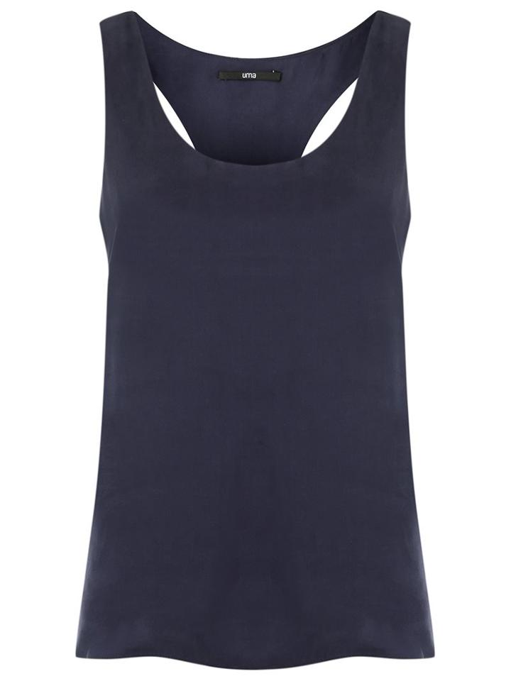 Uma Raquel Davidowicz - Silk Top - Women - Silk - 44, Blue, Silk
