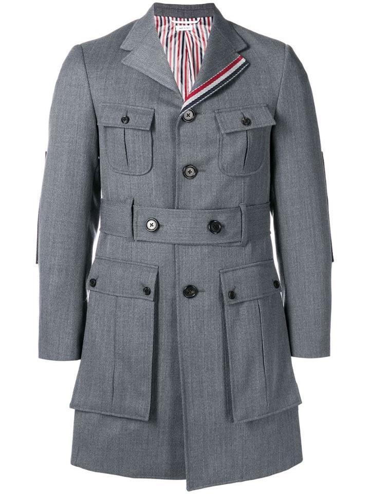 Thom Browne Norfolk High-break Overcoat - Grey