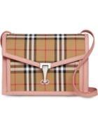 Burberry Small Vintage Check And Leather Crossbody Bag - Neutrals