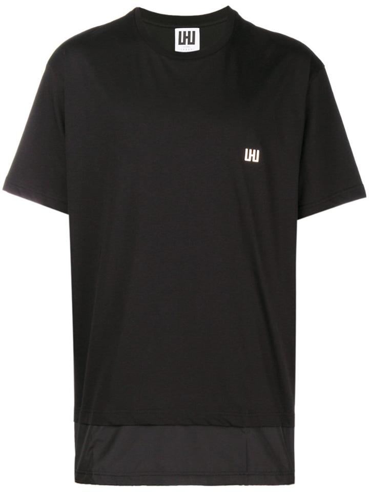 Les Hommes Logo Plaque T-shirt - Black