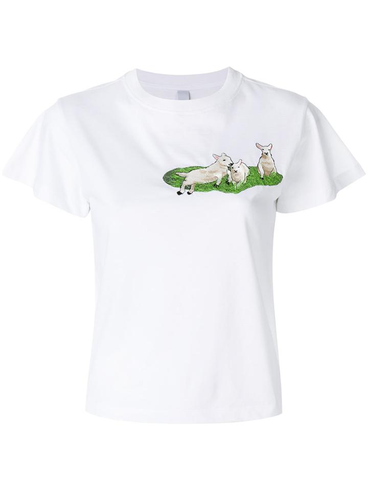 Carven Embroidered Lamb T-shirt - White