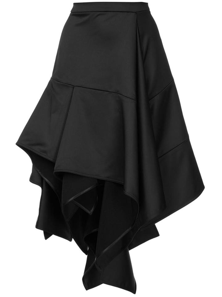 Koché Asymmetric Midi Skirt - Black