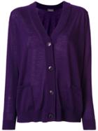 Roberto Collina Loose Fit V-neck Cardigan - Purple