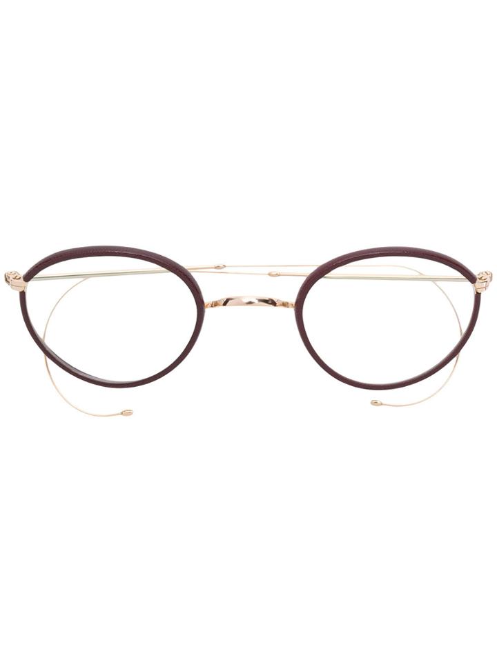 Gouverneur Audigier Round Frame Glasses - Brown