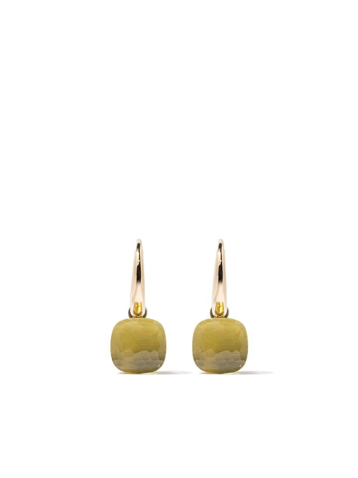 Pomellato 18kt Rose & White Gold Nudo Lemon Quartz Earrings -