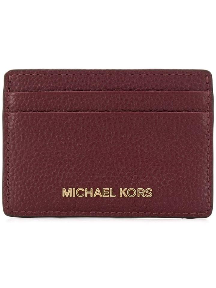 Michael Michael Kors Logo Plaque Card Holder - Red