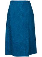 Marni Chevron Jacquard A-line Skirt - Blue