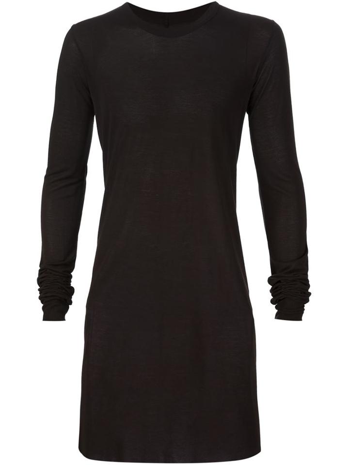 Rick Owens Long Sleeve T-shirt, Men's, Size: Xl, Black, Viscose/silk